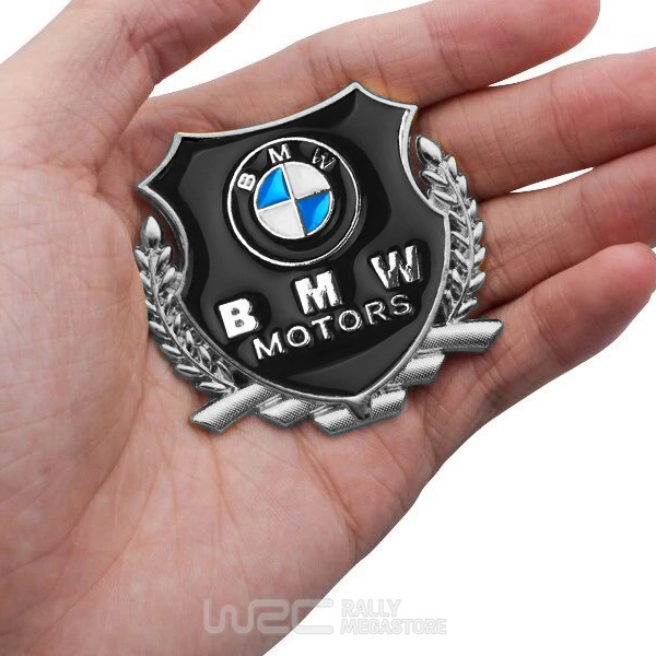 EMBLEME BOUCLIER LOGO BMW SILVER
